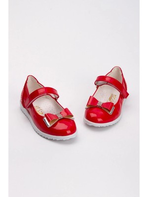 Beta Moda Hub Kırmızı Rugan Kız Çocuk Babet