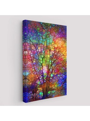 Beta Moda Hub Sanatsal Cam Ağaç Kanvas Tablosu-
