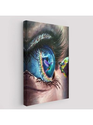 Beta Moda Hub Gözdeki Kuş Sürreal Duvar Tablosu-