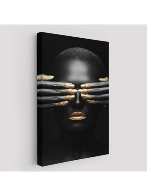 Beta Moda Hub Afrikalı Kadın Duvar Sanatı, Afrikalı Kız Kanvas Tablosu-