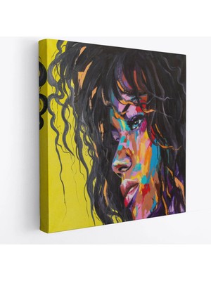 Beta Moda Hub Renkli Kadın Kanvas Tablo-