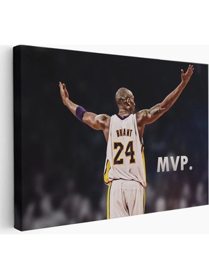 Beta Moda Hub Kobe Bryant Los Angeles Lakers Kanvas Tablo / Black Mamba-
