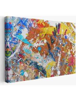 Beta Moda Hub Soyut Yağlıboya Görünüm Dekoratif Kanvas Duvar Tablosu-