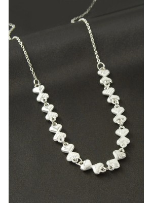 DS LLC Kalp Çizgili Şans Zincir Kolye DLLSRSBJ34