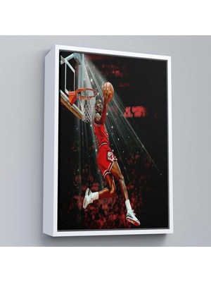 Beta Moda Hub Ahşap Çerçeveli Michael Jordan Tablo-
