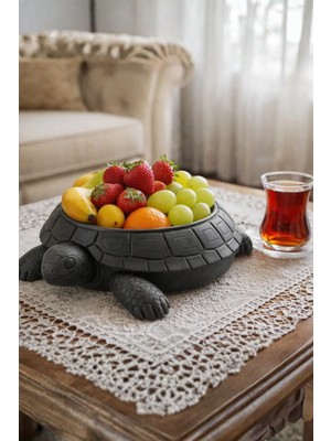 Beta Moda Hub 3D Dekoratif Kaplumbağa Organizer Çok Amaçlı Masaüstü Kase Modern Ev Dekor Objesi