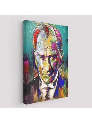 Beta Moda Hub Renkli Mustafa Kemal Atatürk Tablosu-