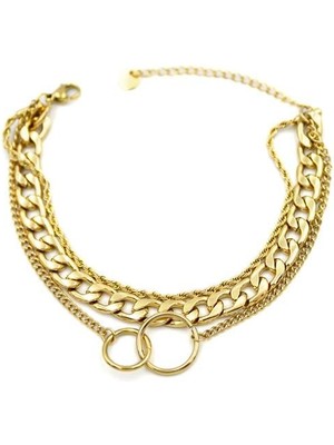 Aesco Zincir Bileklik - Altın