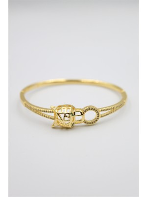 Aesco Taşlı Vip Bilezik - Altın