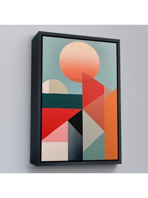 Beta Moda Hub Ahşap Çerçeveli Modern Desenli Soyut Tablo-