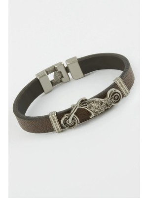 Aesco Motor Suni Deri Bileklik