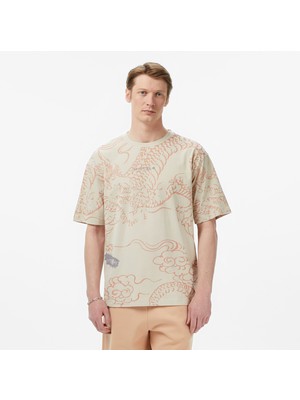 United4 Unıted4 Regular Fit Erkek Krem T-Shirt.tas