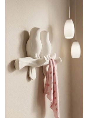 Beta Moda Hub 3D Minimal Kuş Duvar Askısı 17 x 17 Cm, Dekoratif Anahtarlık Çanta Askılığı