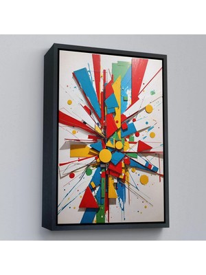 Beta Moda Hub Ahşap Çerçeveli Düzensiz Şekiller Tablosu-