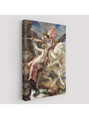 Beta Moda Hub Joseph Paul 'un Ruggiero ve Angelica Tasviri Duvar Tablosu-