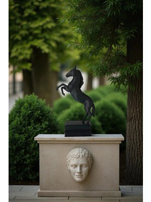 Beta Moda Hub 3D Dekoratif Şahlanan At Figürü 20 cm Büyük Boy Hediyelik Tasarım Biblo