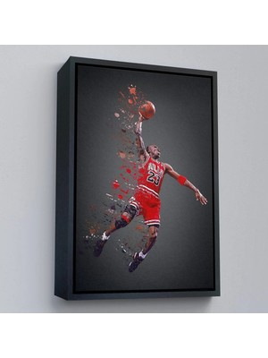 Beta Moda Hub Ahşap Çerçeveli Michael Jordan Tablo-