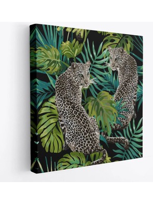 Beta Moda Hub Leoparlar Dekoratif Kanvas Tablo-