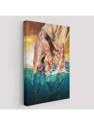 Beta Moda Hub Isa'nın Yardımı Hrıstiyan Hediyesi Dekoratif Duvar Tablosu-