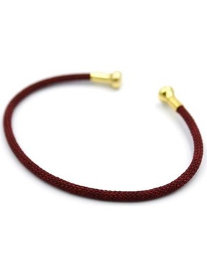 Aesco Hasır Pndr Bileklik - Bordo