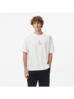 United4 Unıted4 Regular Fit Erkek Bej T-Shirt.ekru