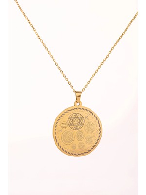 Beta Moda Hub Altın Renk Titanyum Kaplama Çelik Kolye Paslanmaz Zincir Kararmaz, Paslanmaz Dayanıklı