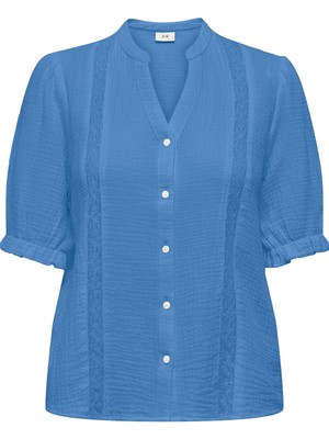 Only Jdytheıs Life Kadın 2/4 Kol Dantel Detaylı Dokuma Gömlek