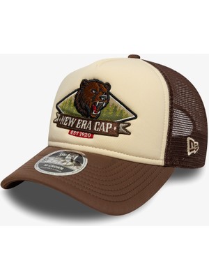 New Era Trucker  Unisex Bej Şapka.-