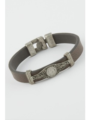 Aesco Tuğra Suni Deri Bileklik