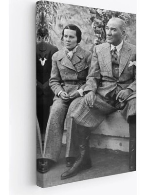 Beta Moda Hub Atatürk Portre Tablosu Mustafa Kemal Atatürk Dikdörtgen Dekoratif Kanvas Tablo-Ft-