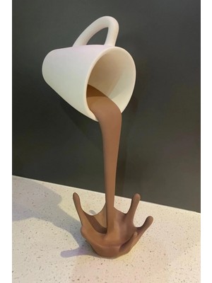 Beta Moda Hub Dekoratif Dökülen Kahve Figürü, Sıcak Çikolata Figür, Içecek Köşesi Biblosu