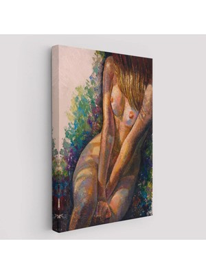 Beta Moda Hub Çıplak Kız Yağlıboya Güzellik Sanatı Banyo Duvarı Kanvas Tablo-