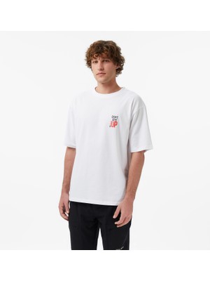 United4 Unıted4 Regular Fit Erkek Beyaz T-Shirt.beyaz