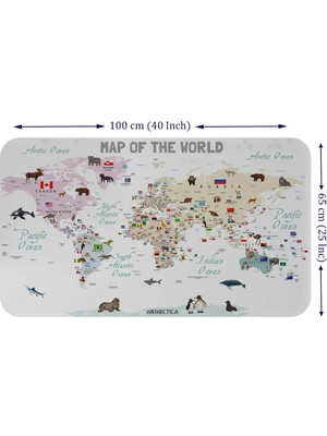 Beta Moda Hub Eğitici - Öğretici Dünya ve Türkiye Haritası Çocuk Odası Duvar STICKER-60X105-3884