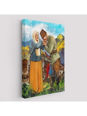 Beta Moda Hub Atatürk Annesi Zübeyde Hanımın Elini Öperken Duvar Tablosu-