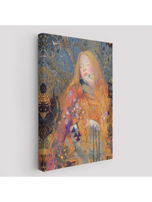 Beta Moda Hub Sarışın Güzel Kadın Duvar Tablosu-