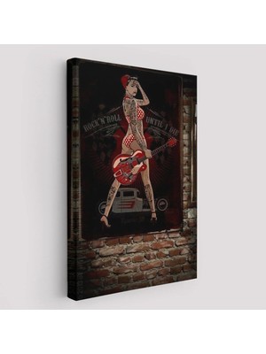 Beta Moda Hub Müzisyen Kadın Dekoratif Duvar Tablosu-