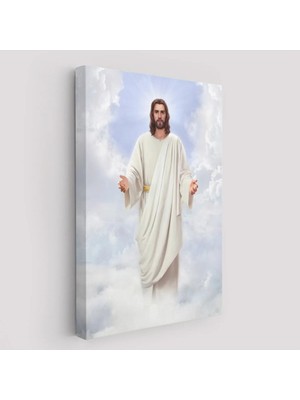 Beta Moda Hub Rab Isa Bulutlarda Göründü, Kilise Hediyesi Hristiyan Kanvas Tablo-