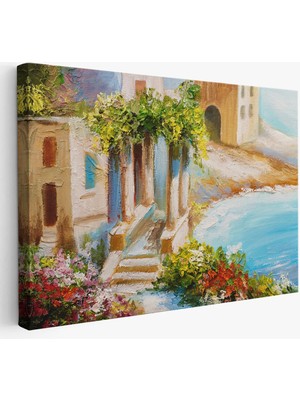 Beta Moda Hub Denize Yakın Ev, Deniz Kıyısı, Rengarenk Çiçekler, Yaz Deniz Manzarası-