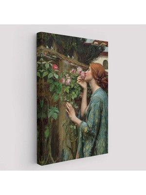 Beta Moda Hub Gül Koklayan Güzel Helen Dekoratif Duvar Tablosu-