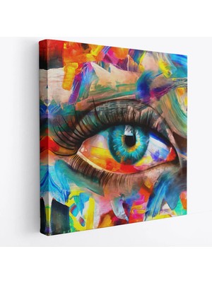 Beta Moda Hub Gözün Kavramsal Soyut Kanvas Tablo-