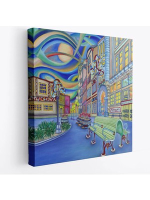 Beta Moda Hub Seadropceke-Drpkanvasle Şehir Merkezi Öncü Meydanı Kanvas Tablo-