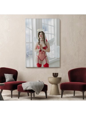 Beta Moda Hub Melek Kız Kanvas Tablo-