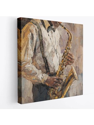 Beta Moda Hub Saksafon Çalan Adam Kanvas Tablo-