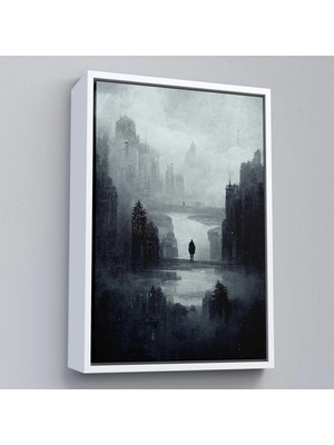 Beta Moda Hub Ahşap Çerçeveli Kasvetli Kıyamet Tablosu-