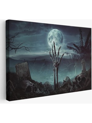 Beta Moda Hub Mezardan Çıkan El, Mezarlıkta Dirilmiş El Dekoratif Duvar Tablosu-