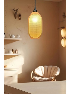 Beta Moda Hub Modern Sarkıt Tekli Kovan Avize Serisi ( 23X27 cm ) Salon Mutfak Oturma Odası Cafe Bar