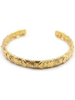 Aesco Ay Güneş Bilezik - Altın