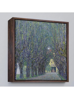 Beta Moda Hub Ahşap Çerçeveli Allee At Schloss Kammer, Gustav Klimt Tablosu-