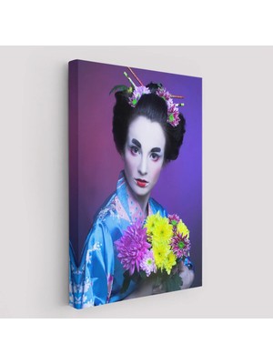 Beta Moda Hub Mavi Kimonolu Geyşa Tablo-